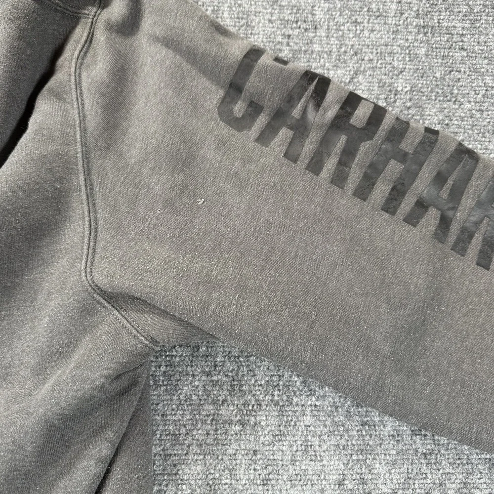 Carhartt Hoodie Mens 2XL Gray Full Zip Fleece Lined Pocket‎ Hooded Workwear